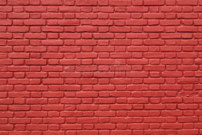 Een deel van rode geschilderde bakstenen muur stock afbeeldingen Een deel van rode geschilderde bakstenen muur stock afbeeldingen