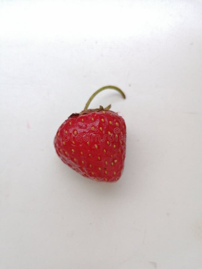 Een eenzame aardbei royalty-vrije stock afbeelding Een eenzame aardbei royalty-vrije stock afbeelding