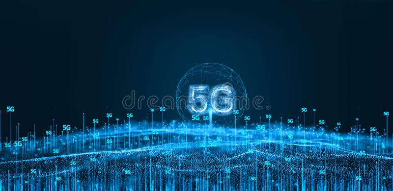 Een futuristische moderne technologie van 5g vector illustratie Een futuristische moderne technologie van 5g vector illustratie
