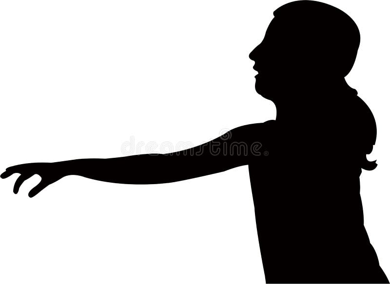 Een het silhouetvector van het meisjeslichaamsdeel royalty-vrije illustratie Een het silhouetvector van het meisjeslichaamsdeel royalty-vrije illustratie
