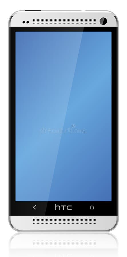 Zilver HTC Één vector illustratie Zilver HTC Één vector illustratie