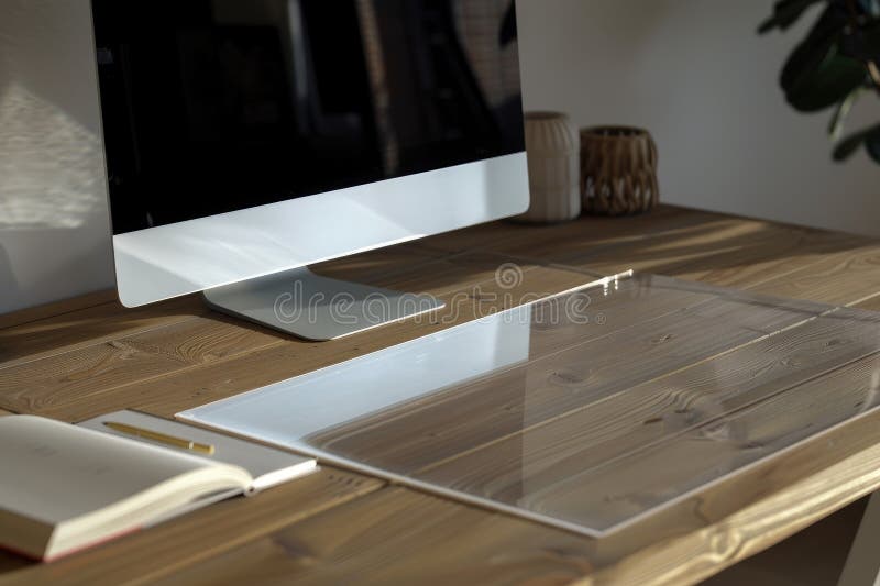 Een minimalistisch thuiskantoor moderne thuiskantoor vector illustratie