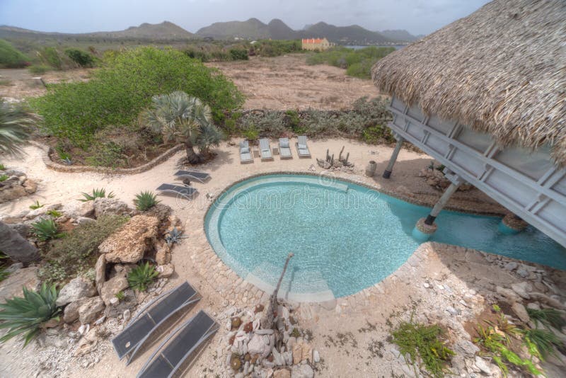 Een prachtig Palapa-huis - buitenkant royalty-vrije stock fotografie