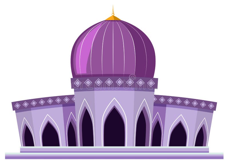 Een mooie moskee op witte achtergrond vector illustratie Een mooie moskee op witte achtergrond vector illustratie