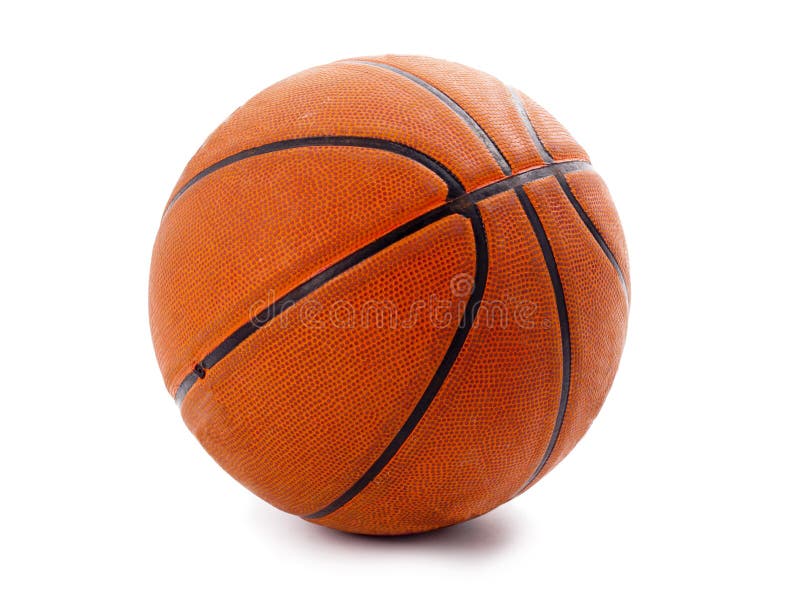 Een officieel oranje basketbal over wit