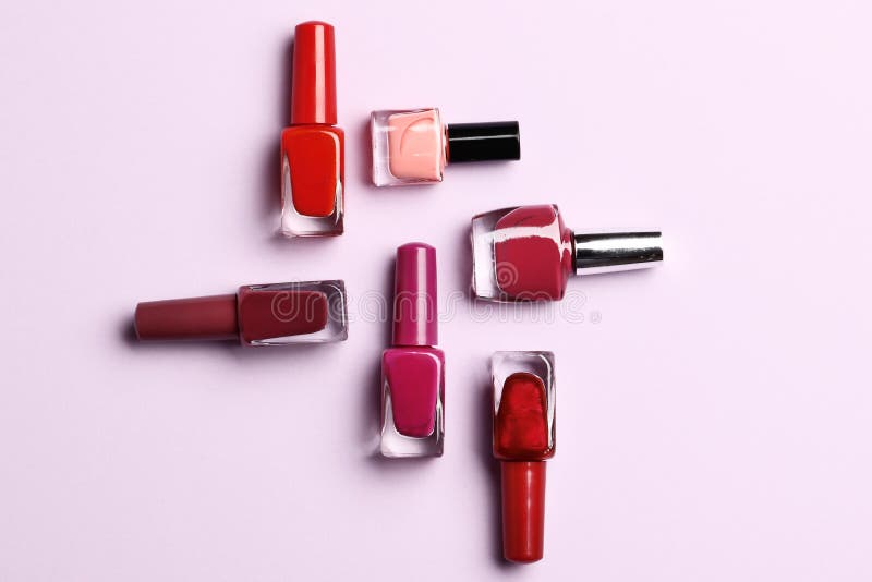 Een reeks nagellakken stock fotografie Een reeks nagellakken stock fotografie