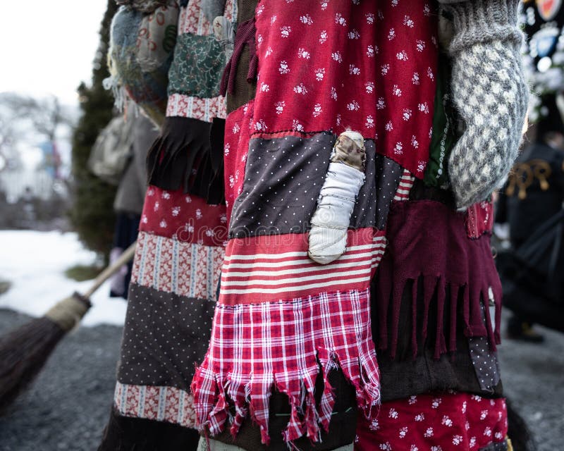 Sewn doll in the image of a witch at the perchten procession in the Austrian Gastein Valley. High quality photo. Sewn doll in the image of a witch at the perchten procession in the Austrian Gastein Valley. High quality photo