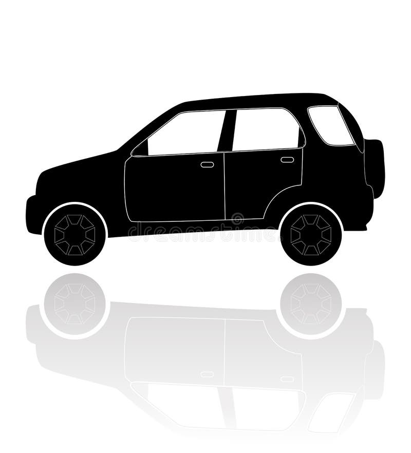 Een silhouet van een auto royalty-vrije illustratie Een silhouet van een auto royalty-vrije illustratie