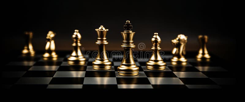 Een stuk schaken dat op schaakbord staat met een team