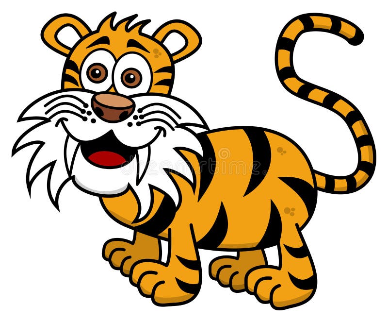 Een tijger die op profiel glimlachen vector illustratie Een tijger die op profiel glimlachen vector illustratie