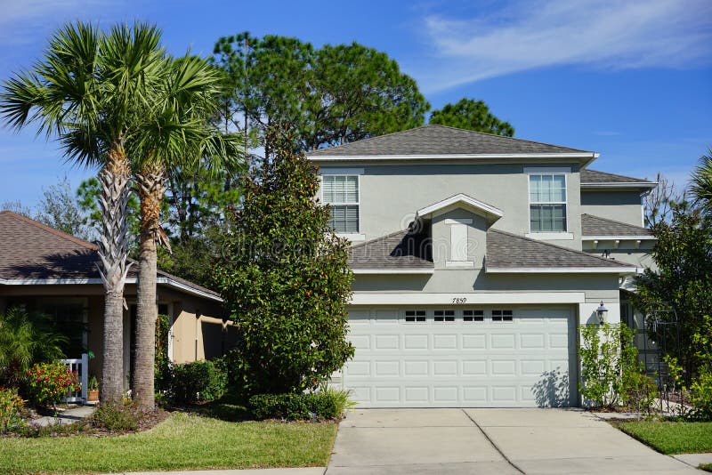 Een typisch huis in Florida stock afbeeldingen Een typisch huis in Florida stock afbeeldingen