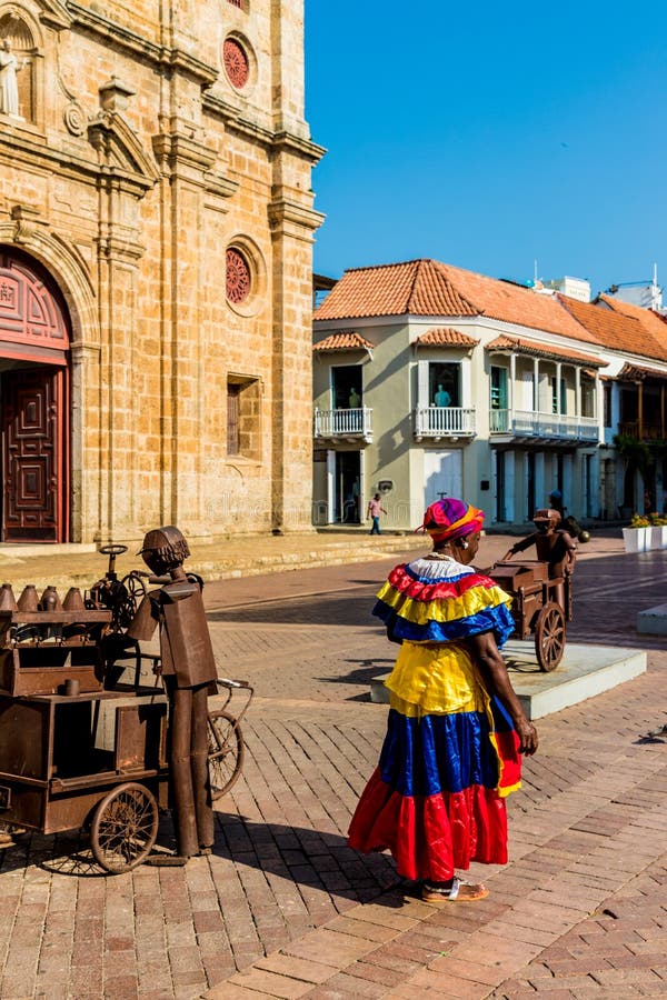 Een typische mening van Cartagena Colombia stock fotografie Een typische mening van Cartagena Colombia stock fotografie
