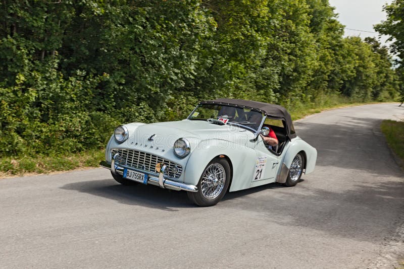 Een uitstekende auto Triumph TR3 A stock fotografie Een uitstekende auto Triumph TR3 A stock fotografie