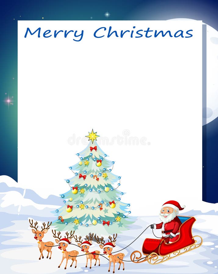 Een vrolijk Kerstmis cgard malplaatje vector illustratie Een vrolijk Kerstmis cgard malplaatje vector illustratie