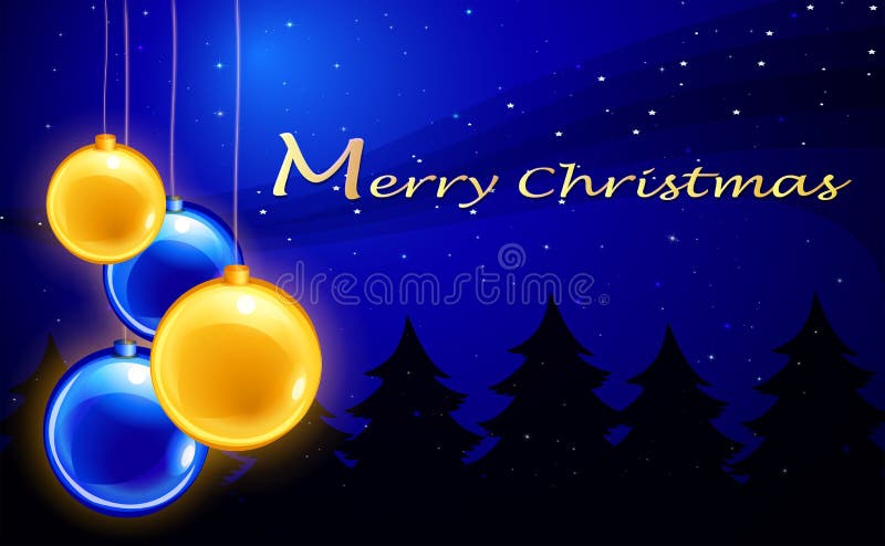 Een vrolijk Kerstmismalplaatje met vier ballen stock illustratie Een vrolijk Kerstmismalplaatje met vier ballen stock illustratie