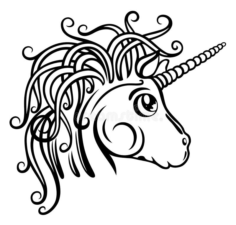 Eenhoorn, fantasie vector illustratie. Illustratie bestaande uit art