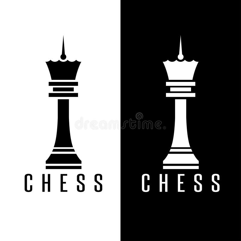 Simpel vectorontwerp van de schaakfiguur dame royalty-vrije illustratie