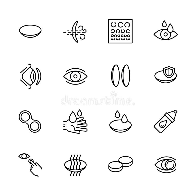 Eenvoudig van de van de van het pictogram vastgesteld visie, zicht, oftalmologie en ogenzorg concept Bevat dergelijke symbolencon stock illustratie Eenvoudig van de van de van het pictogram vastgesteld visie, zicht, oftalmologie en ogenzorg concept Bevat dergelijke symbolencon stock illustratie