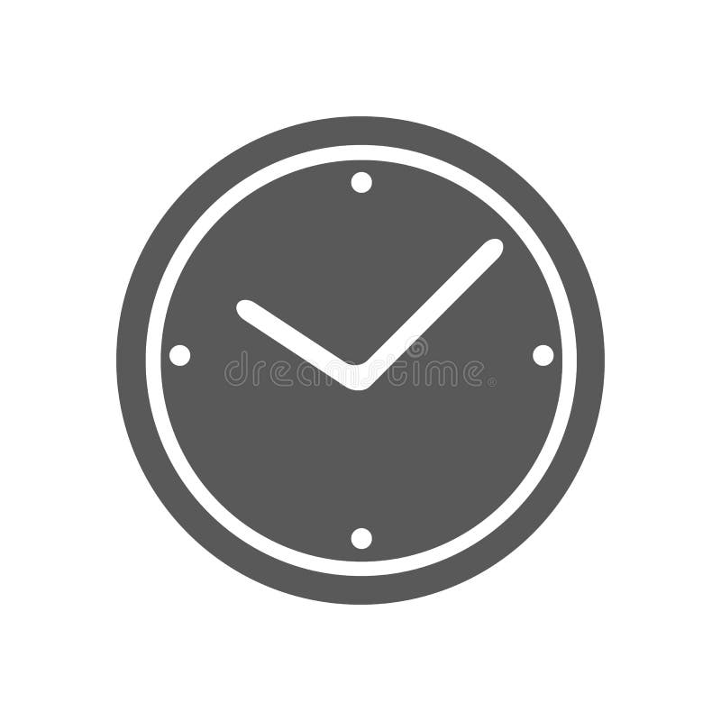 Eenvoudige de vector van het klokpictogram stock illustratie Eenvoudige de vector van het klokpictogram stock illustratie