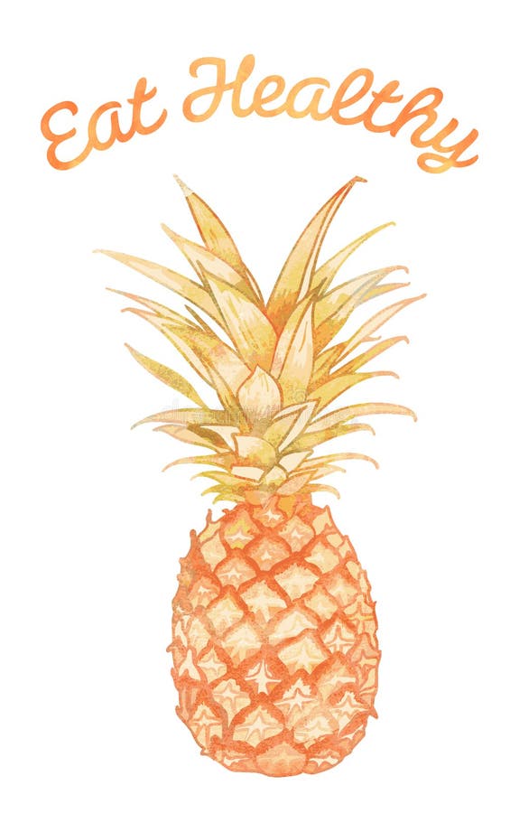 Eet Gezond - Ananas stock illustratie Eet Gezond - Ananas stock illustratie