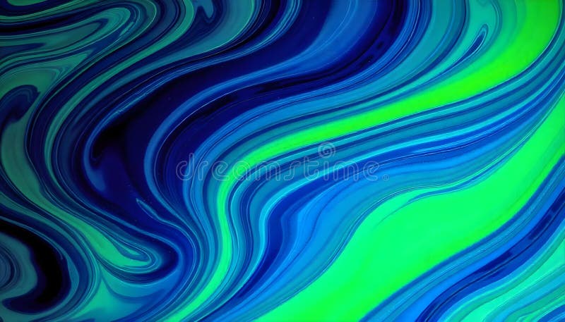 Efect albastru albastru și efect marmorat cu undă abstractă cu linii dinamice fluide royalty free illustration