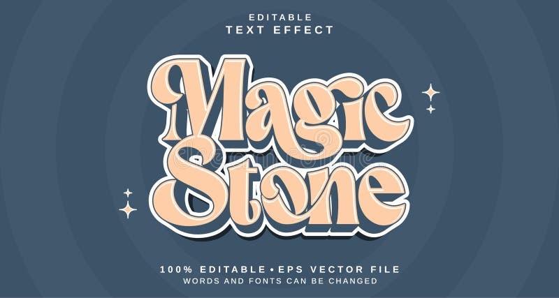 Efecto de estilo de texto editable - Tema de estilo de texto Piedra Mágica libre illustration
