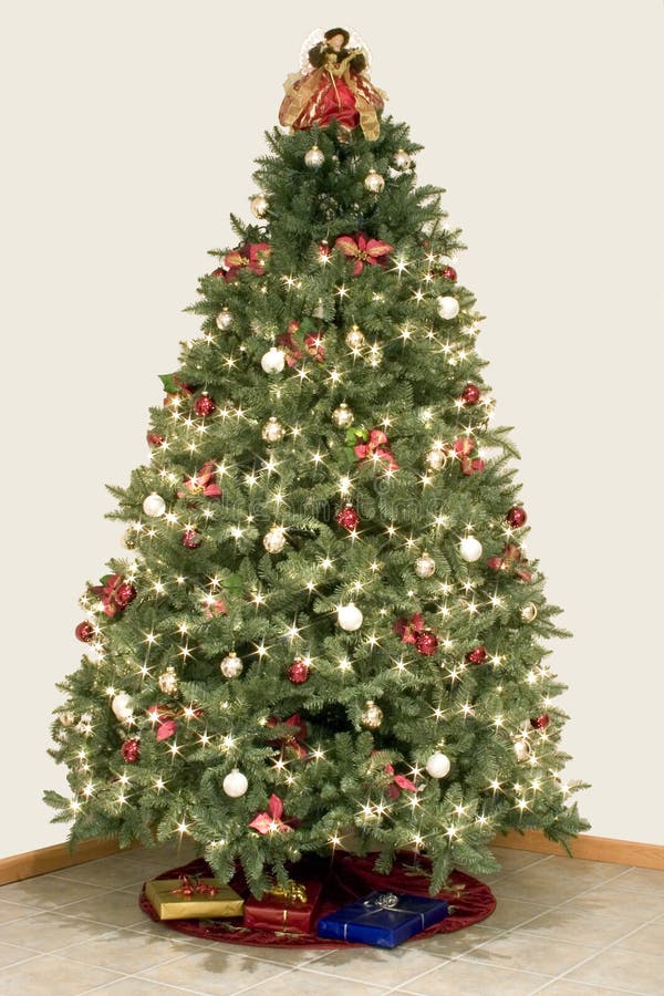 Efecto de la estrella del árbol de navidad fotografía de archivo