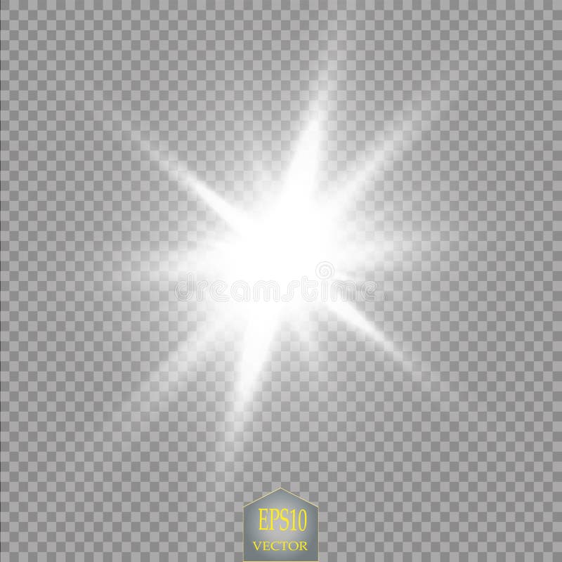 Efecto luminoso del resplandor Explosión de la estrella con las chispas Dom Extracto cósmico de las luces de neón de la energía d ilustración del vector