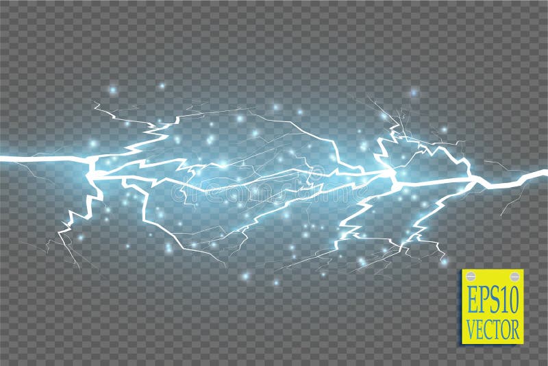 Efecto luminoso especial de la energía de la explosión abstracta azul del choque con la chispa Racimo del relámpago del poder del libre illustration