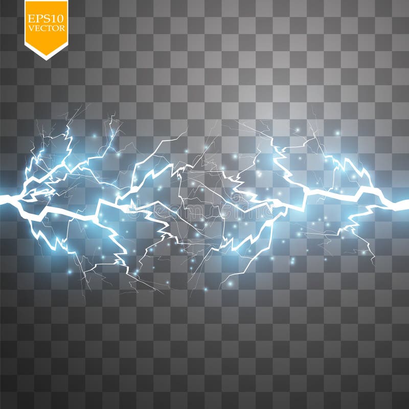 Efecto luminoso especial de la energía de la explosión abstracta azul del choque con la chispa Racimo del relámpago del poder del libre illustration