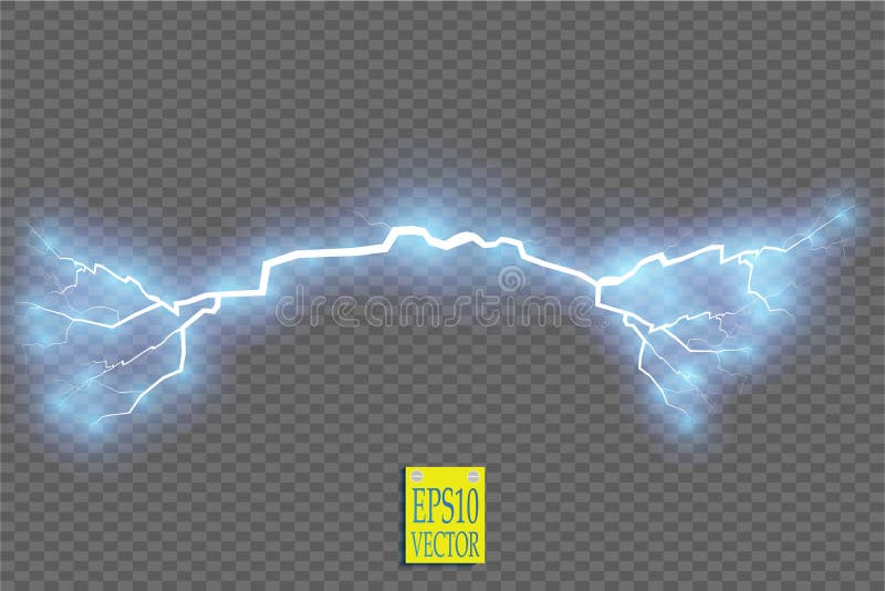 Efecto luminoso especial de la energía de la explosión abstracta azul del choque con la chispa Racimo del relámpago del poder del stock de ilustración