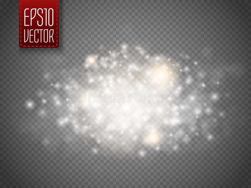 Glitter glow special light effect. Sparkling magic dust particles with smoke. Vector illustration. Glitter glow special light effect. Sparkling magic dust particles with smoke. Vector illustration