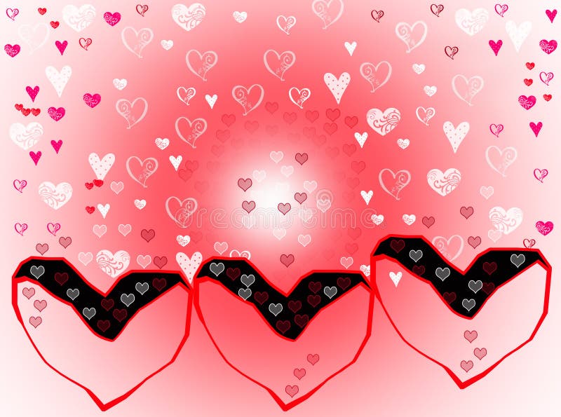 Efectos blancos rosados de la falta de definición del fondo de los corazones del amor stock de ilustración Efectos blancos rosados de la falta de definición del fondo de los corazones del amor stock de ilustración