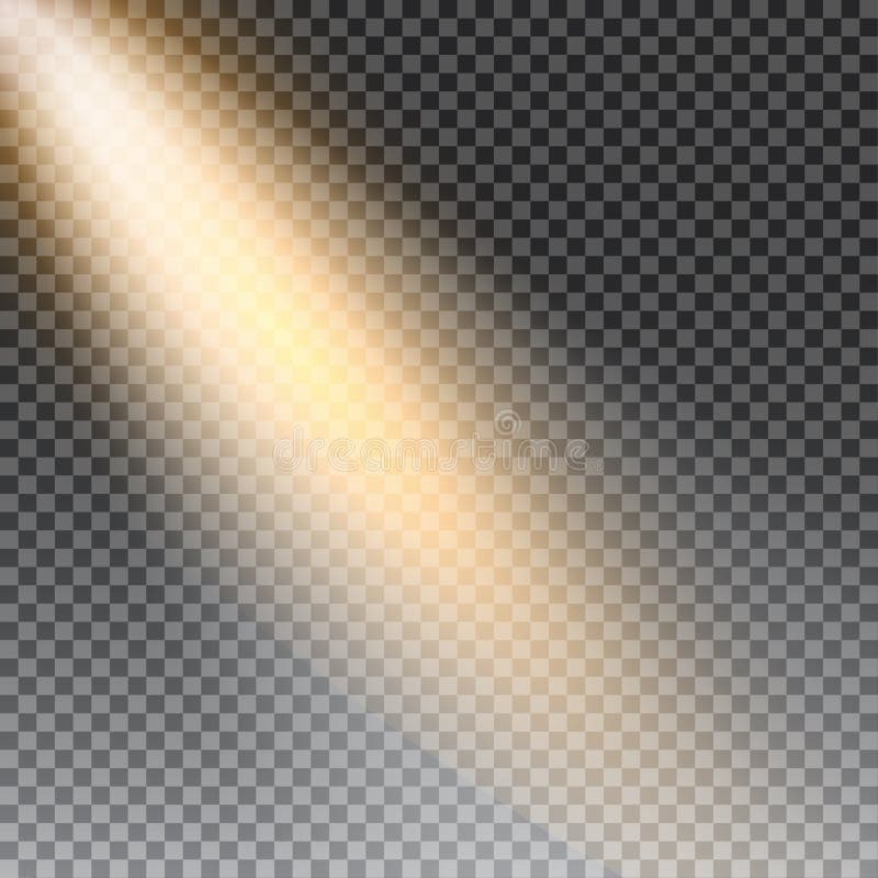 Efeito da luz especial do alargamento da lente da luz solar transparente do vetor ilustração do vetor Efeito da luz especial do alargamento da lente da luz solar transparente do vetor ilustração do vetor