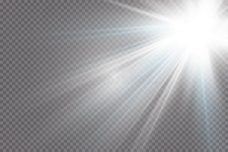 Efeito da luz especial do alargamento da lente da luz solar transparente do vetor ilustração do vetor Efeito da luz especial do alargamento da lente da luz solar transparente do vetor ilustração do vetor