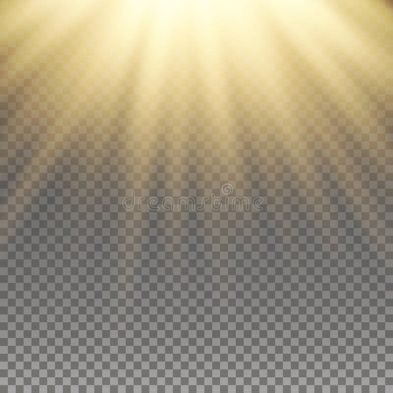 Efeito de luz amarela quente ilustração stock