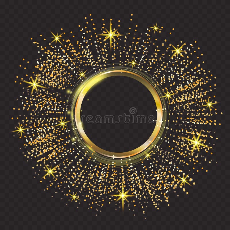 Efeito de fundo das partículas do brilho do ouro do vetor Textura efervescente Fundo abstrato, sparkles dourados no preto ilustração royalty free Efeito de fundo das partículas do brilho do ouro do vetor Textura efervescente Fundo abstrato, sparkles dourados no preto ilustração royalty free