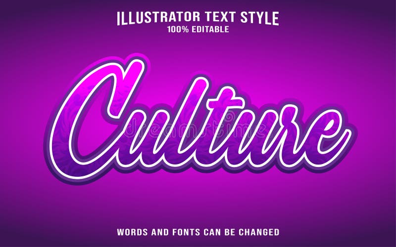 Efeito de texto editável cultural ilustração stock