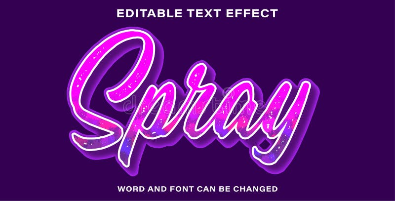Efeito de texto editável em spray ilustração royalty free
