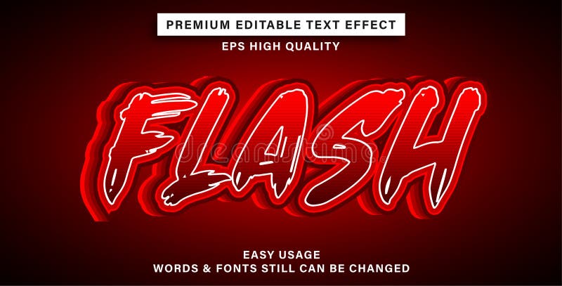 Efeito de texto editável em Flash ilustração do vetor