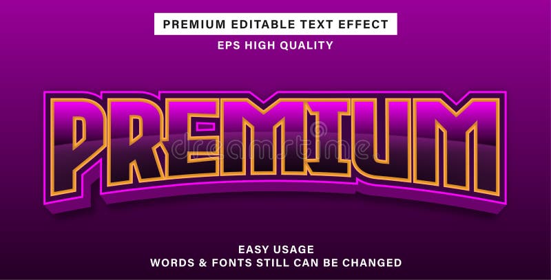 Efeito de texto editável premium ilustração do vetor