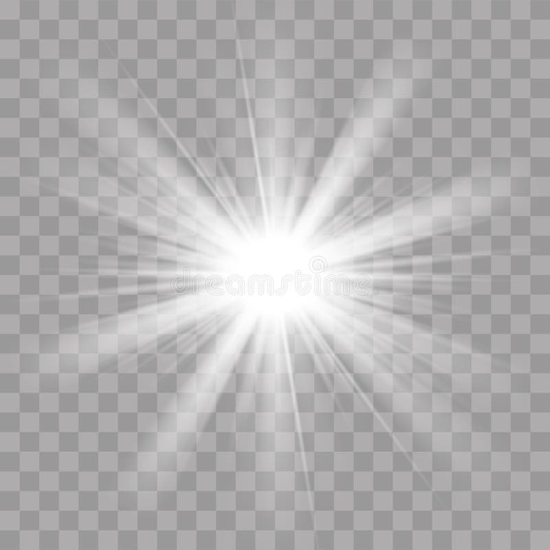 Light radiance effect of vector rays flash of transparent white glow. Star or sun bright shine explosion or sparkle burst background. Light radiance effect of vector rays flash of transparent white glow. Star or sun bright shine explosion or sparkle burst background