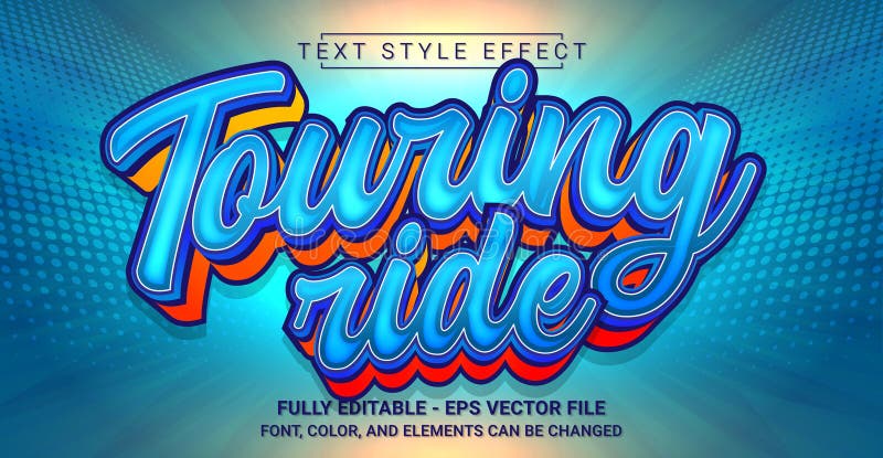 Efekt stylu tekstu podczas jazdy. edytowalny szablon tekstu graficznego. element projektu graficznego.