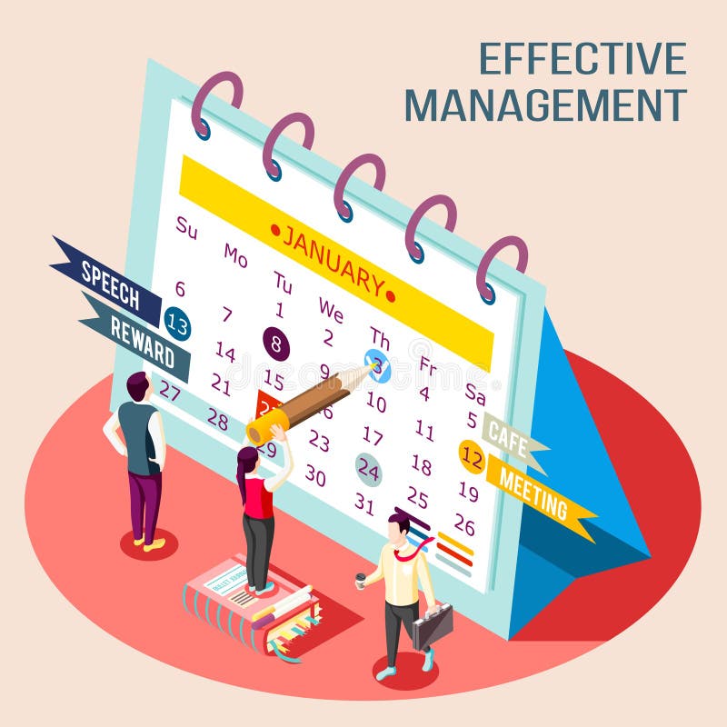 Effective Management Calendar Concept Stock Vector - Illustration of effective, calendar: 212893157