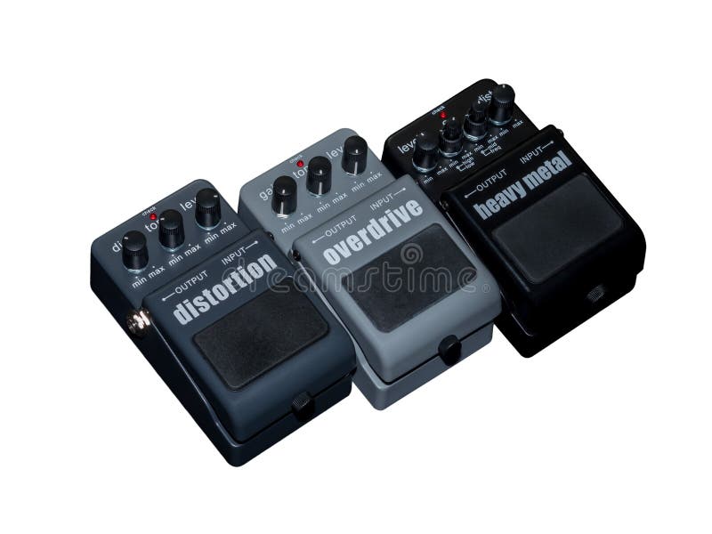 Effektgitarrpedal, overdrive royaltyfri fotografi Effektgitarrpedal, overdrive royaltyfri fotografi