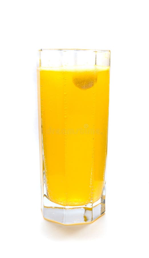 Effervescent orange tablet in glass of water stock photo Effervescent orange tablet in glass of water stock photo