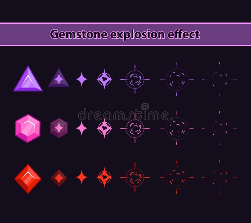 Effet d'explosion de pierre gemme illustration de vecteur Effet d'explosion de pierre gemme illustration de vecteur