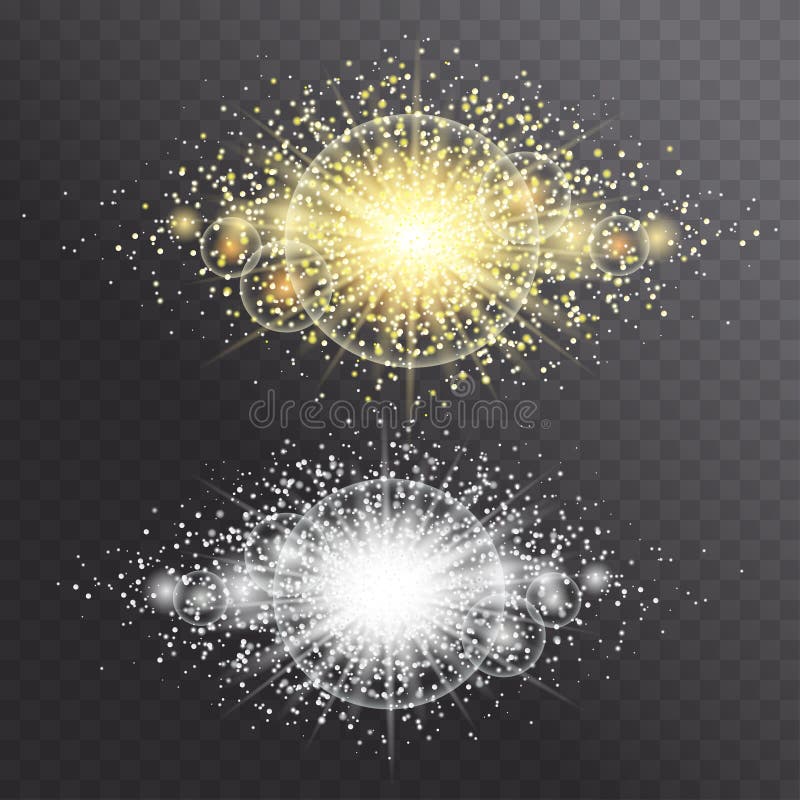 Effet de la lumière de lueur Éclat d'étoile avec le texte d'or de scintillement d'étincelles illustration stock Effet de la lumière de lueur Éclat d'étoile avec le texte d'or de scintillement d'étincelles illustration stock