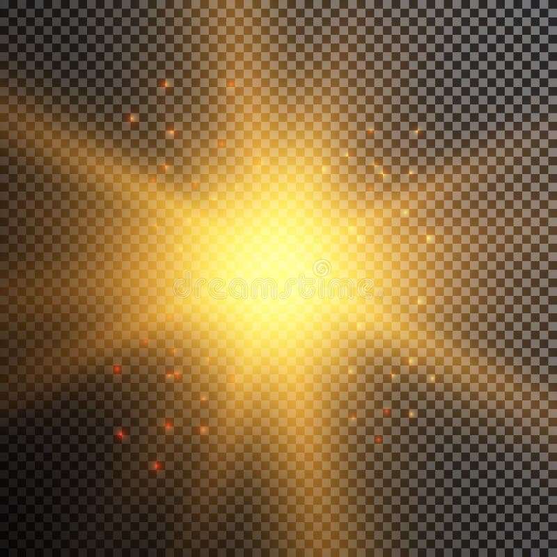 Effetto delle luci d'ardore, chiarore, esplosione e stelle Effetto speciale isolato su fondo trasparente illustrazione di stock Effetto delle luci d'ardore, chiarore, esplosione e stelle Effetto speciale isolato su fondo trasparente illustrazione di stock