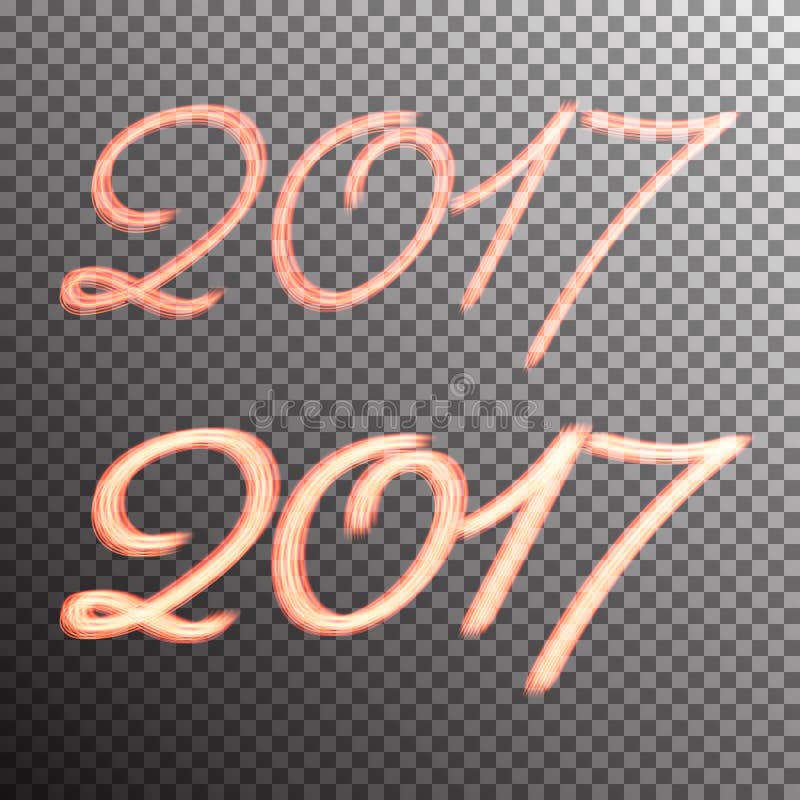Effetto leggero speciale 2017 del chiarore illustrazione vettoriale Effetto leggero speciale 2017 del chiarore illustrazione vettoriale